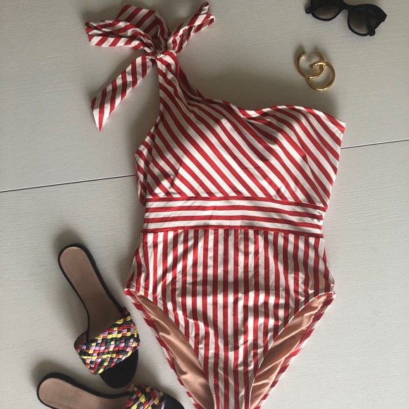 J. Crew Other - Cute, hot, candy cane one piece. J. crew NWT